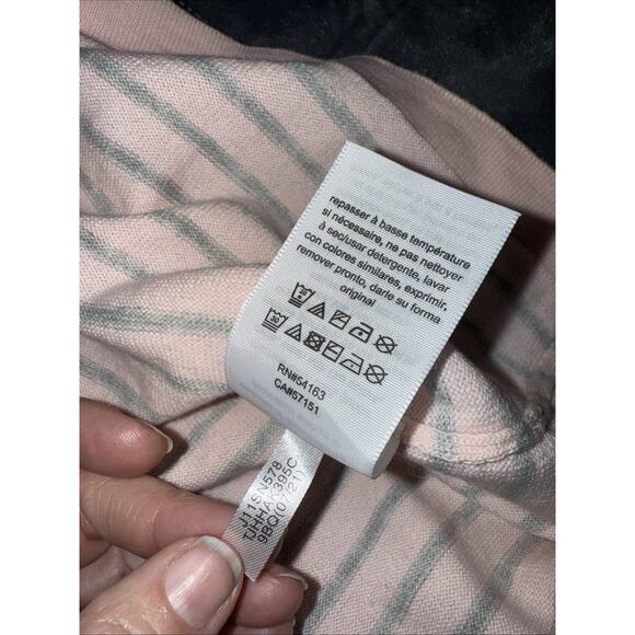 NWT Tommy Hilfiger Women’s Pullover Sweater-Size L Pink Gray Heart Logo Preppy - Picture 11 of 11